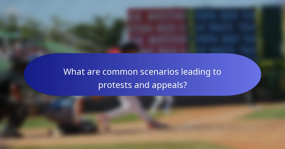 What are common scenarios leading to protests and appeals?